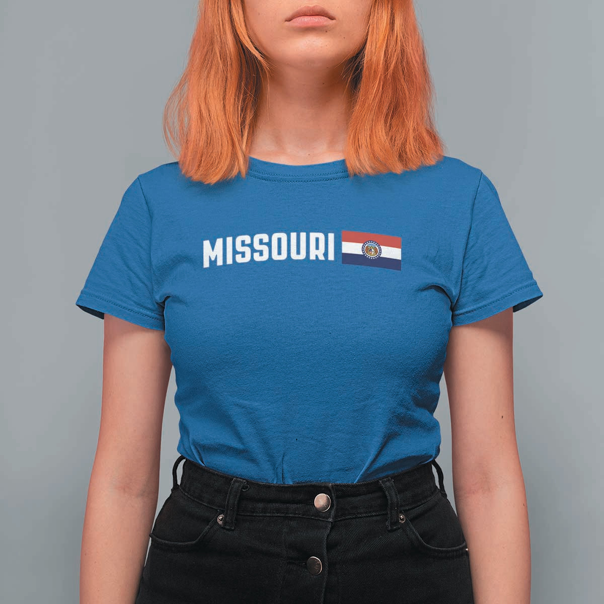 Missouri Missourian MO State Flag T Shirt For Women