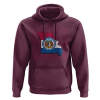 Missouri Flag Map State Distressed Hoodie