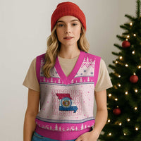 Missouri Flag Map State Distressed V-Neck Knit Sweater Vest