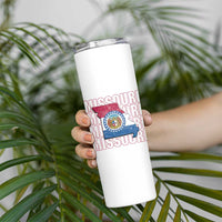 Missouri Flag Map State Distressed Skinny Tumbler