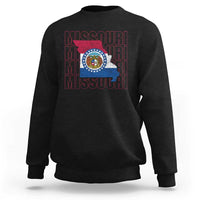 Missouri Flag Map State Distressed Sweatshirt