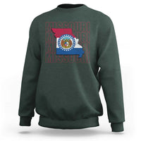 Missouri Flag Map State Distressed Sweatshirt