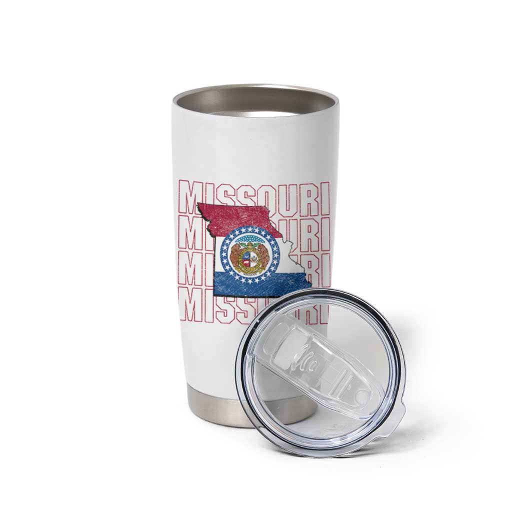Missouri Flag Map State Distressed Tumbler Cup