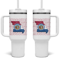 Missouri Flag Map State Distressed Tumbler With Handle