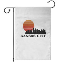 Kansas City Missouri Retro 80s Style Garden Flag