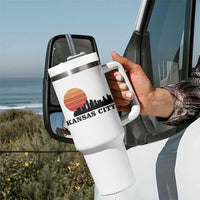 Kansas City Missouri Retro 80s Style Tumbler With Handle