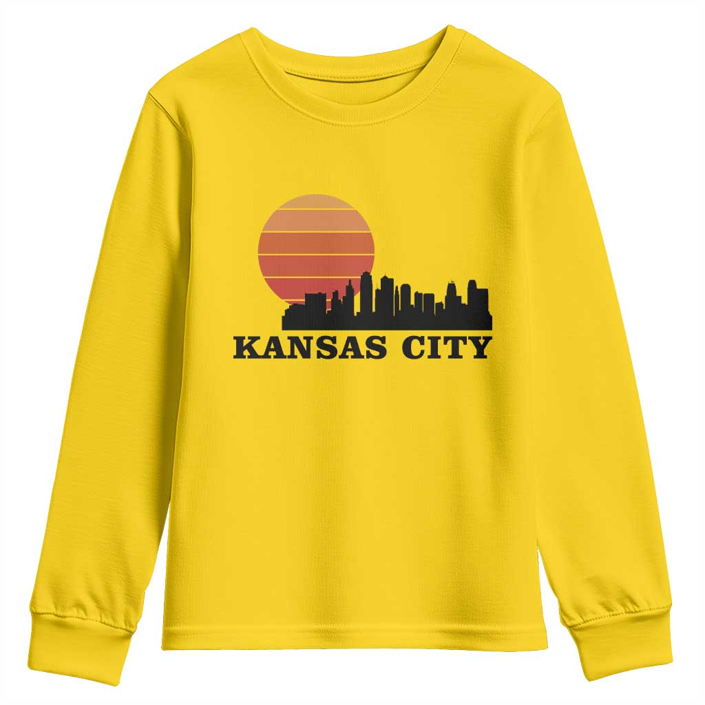 Kansas City Missouri Retro 80s Style Youth Sweatshirt
