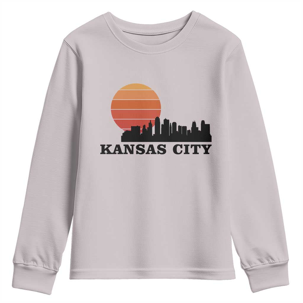 Kansas City Missouri Retro 80s Style Youth Sweatshirt