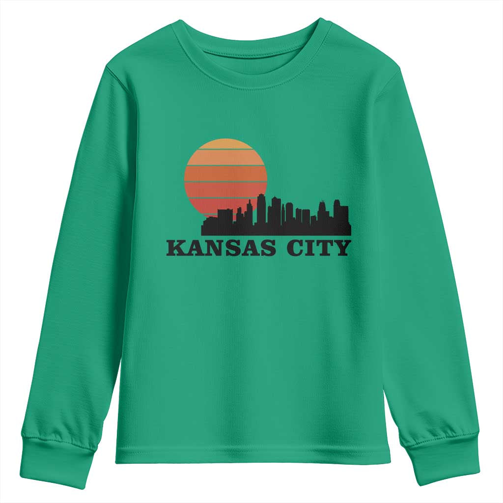 Kansas City Missouri Retro 80s Style Youth Sweatshirt