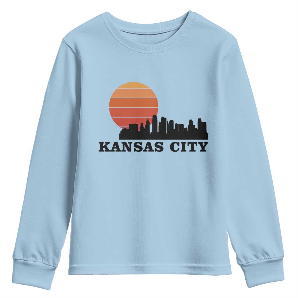 Kansas City Missouri Retro 80s Style Youth Sweatshirt
