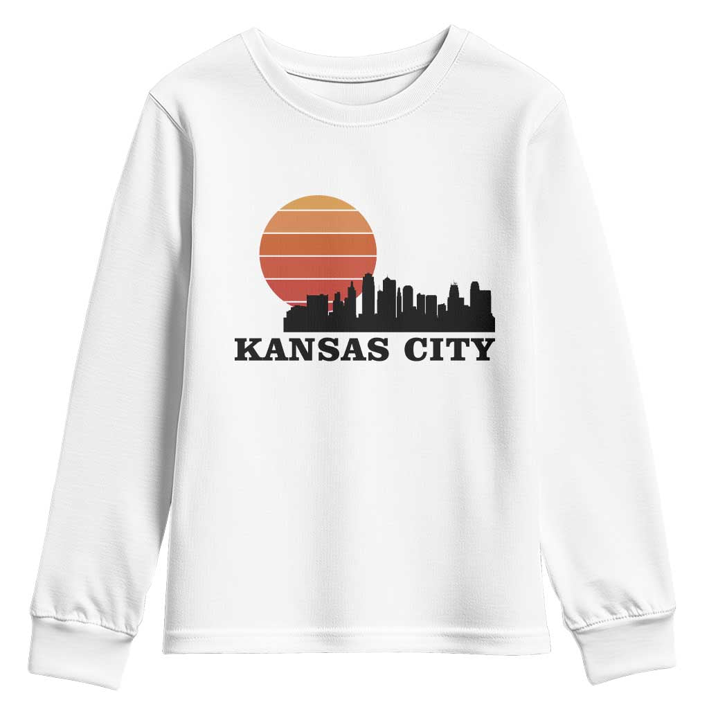 Kansas City Missouri Retro 80s Style Youth Sweatshirt