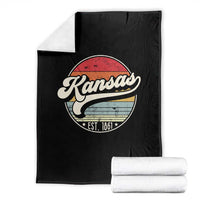 Kansas City Missouri Retro 80s Established 1861 Throw Blanket