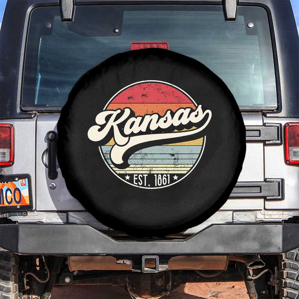 Kansas City Missouri Retro 80s Established 1861 Spare Tire Cover