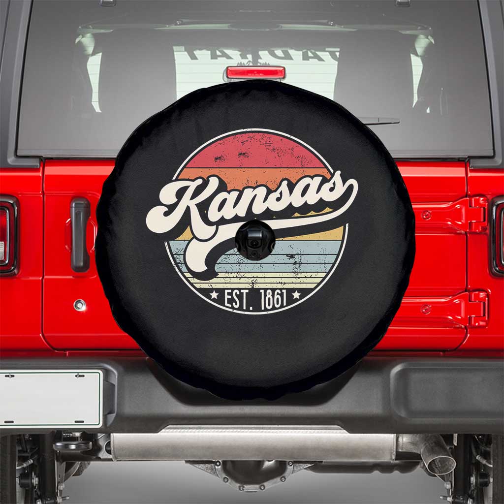 Kansas City Missouri Retro 80s Established 1861 Spare Tire Cover