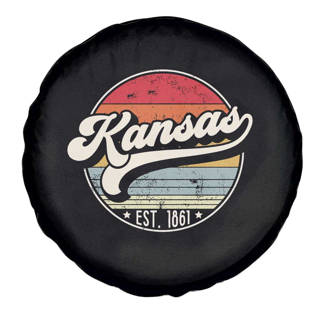 Kansas City Missouri Retro 80s Established 1861 Spare Tire Cover