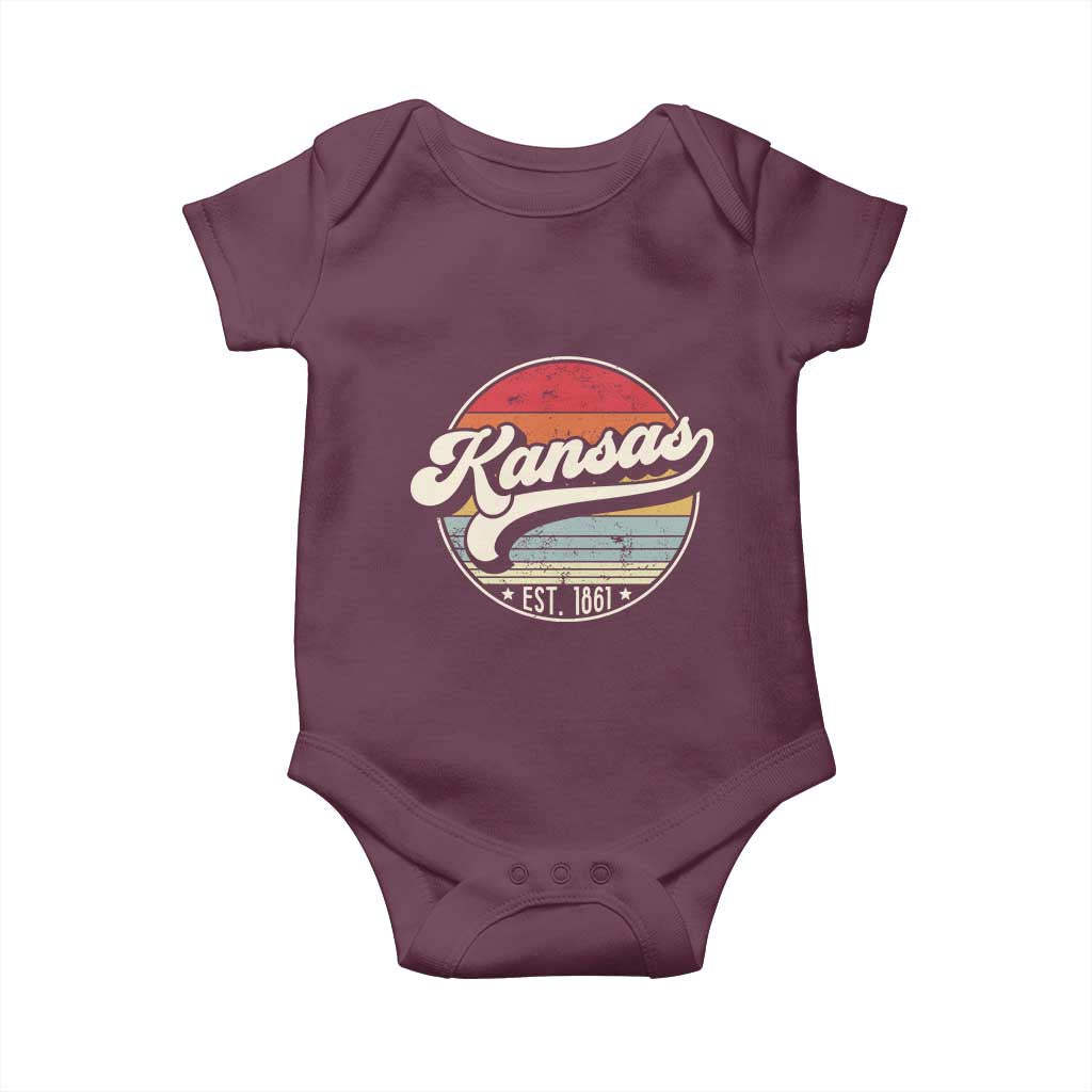 Kansas City Missouri Retro 80s Established 1861 Baby Onesie