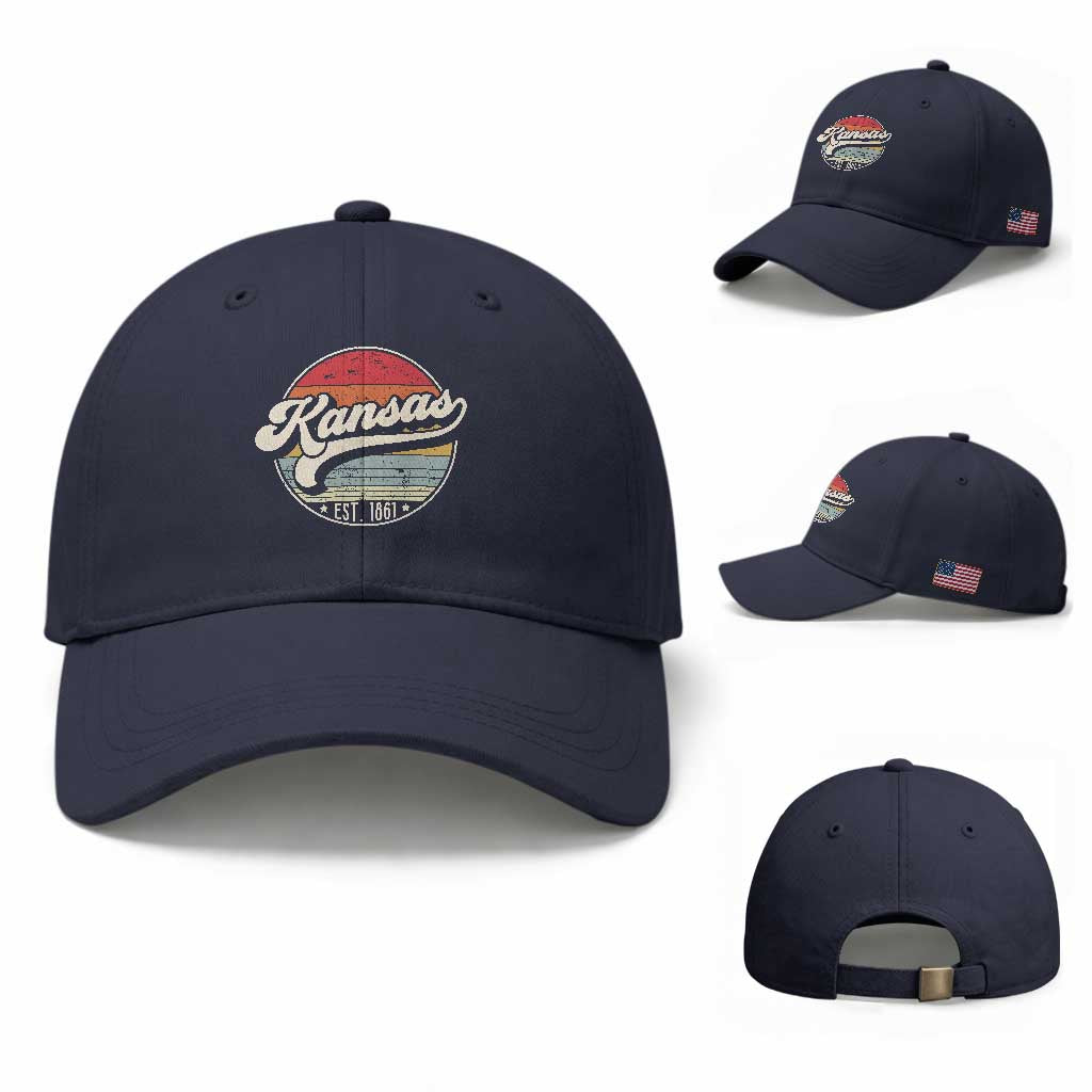Kansas City Missouri Retro 80s Established 1861 Baseball Cap