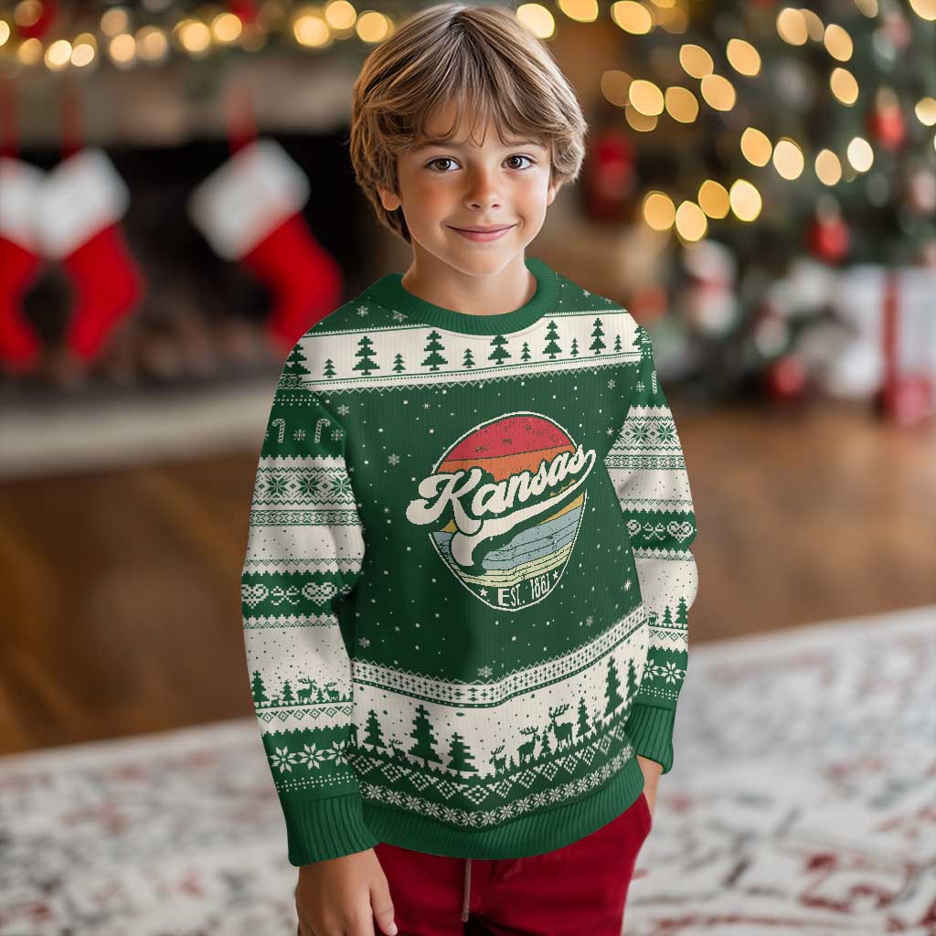 Kansas City Missouri Retro 80s Established 1861 Ugly Christmas Sweater