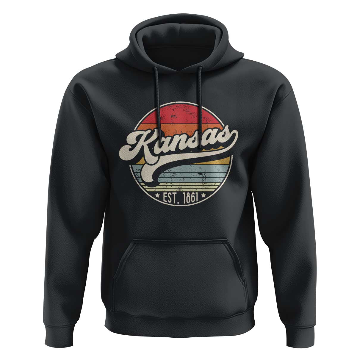 Kansas City Missouri Retro 80s Established 1861 Hoodie