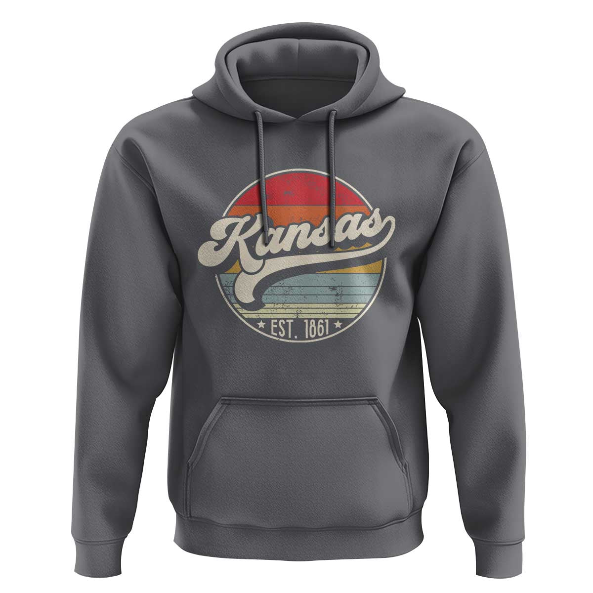 Kansas City Missouri Retro 80s Established 1861 Hoodie