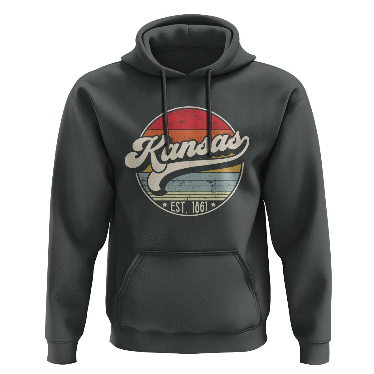 Kansas City Missouri Retro 80s Established 1861 Hoodie