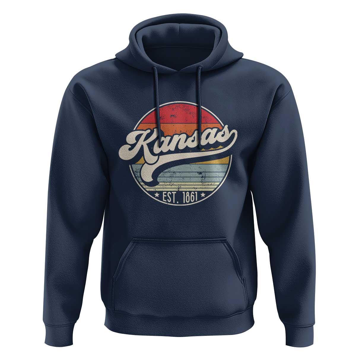 Kansas City Missouri Retro 80s Established 1861 Hoodie