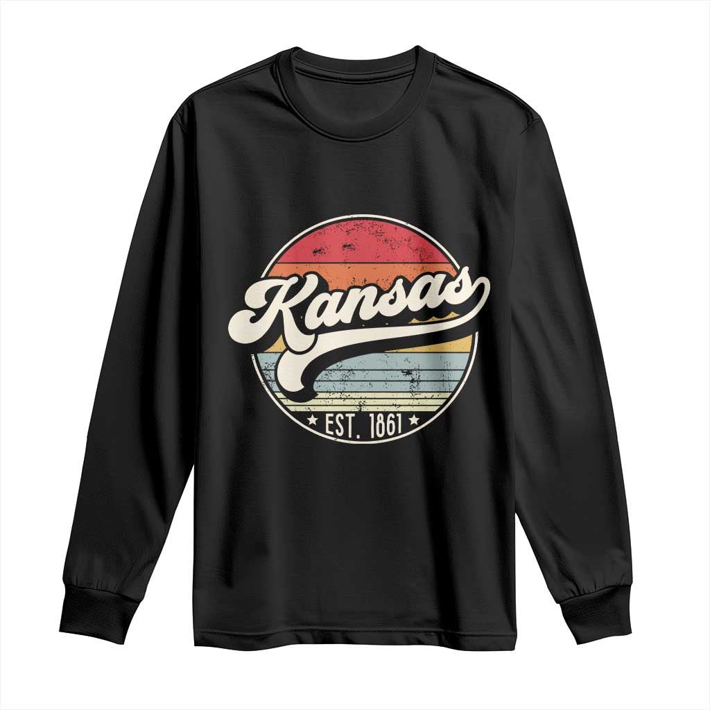 Kansas City Missouri Retro 80s Established 1861 Long Sleeve Shirt