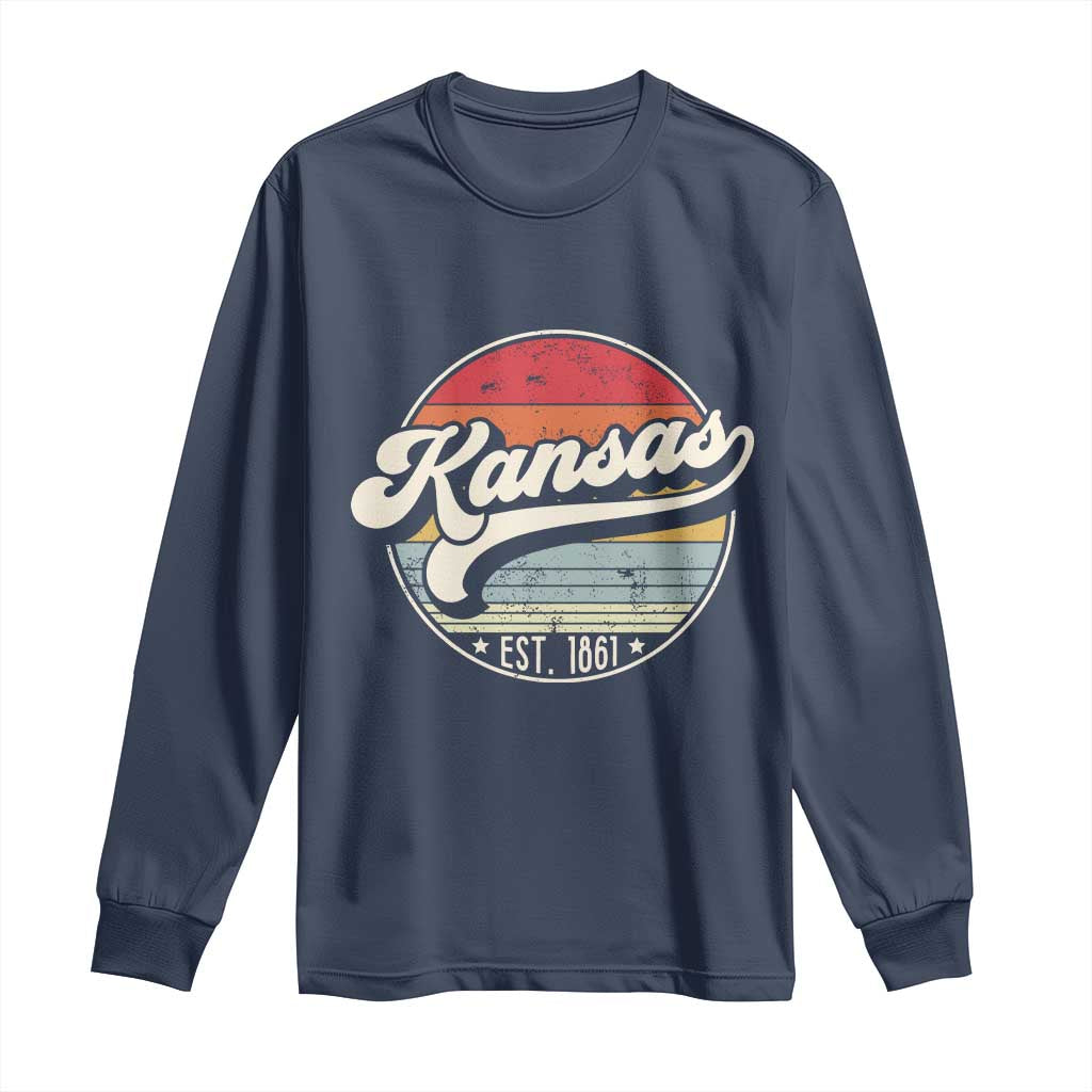 Kansas City Missouri Retro 80s Established 1861 Long Sleeve Shirt
