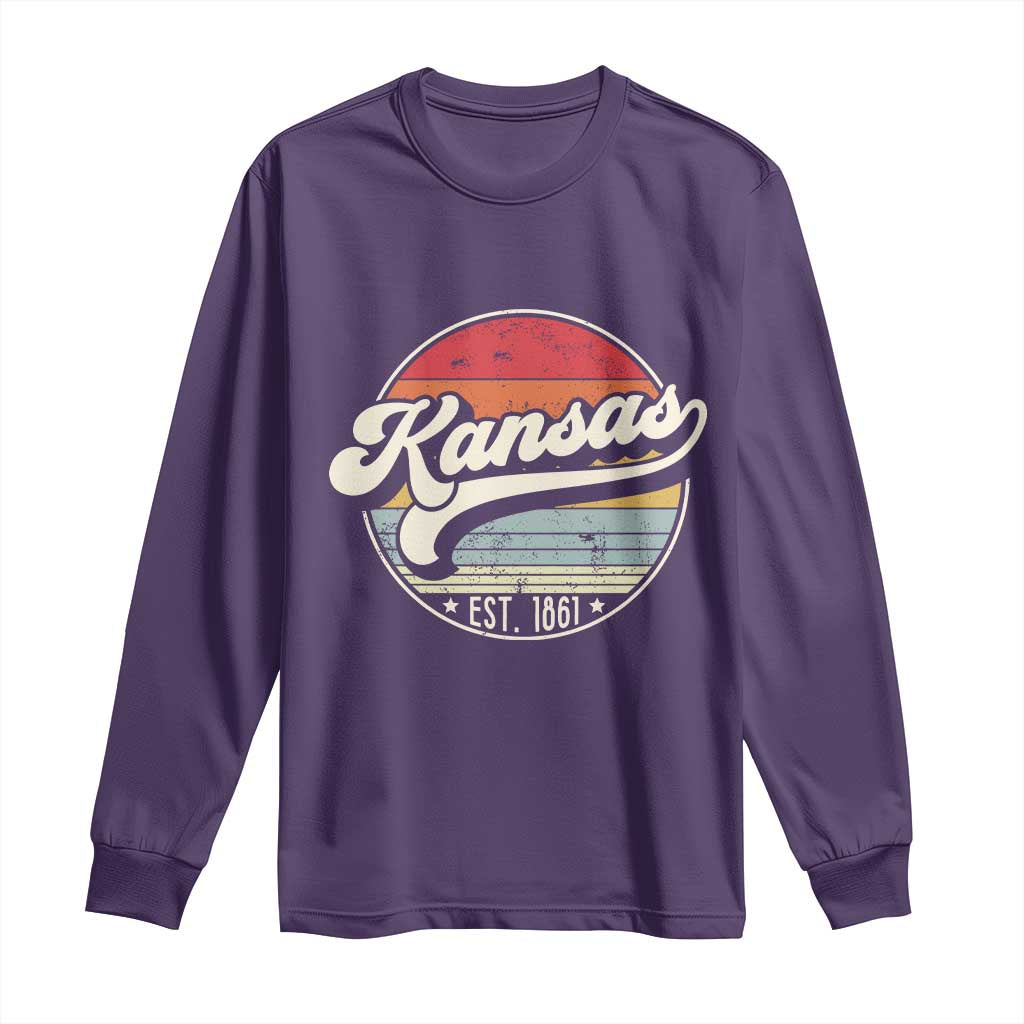 Kansas City Missouri Retro 80s Established 1861 Long Sleeve Shirt