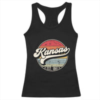 Kansas City Missouri Retro 80s Established 1861 Racerback Tank Top