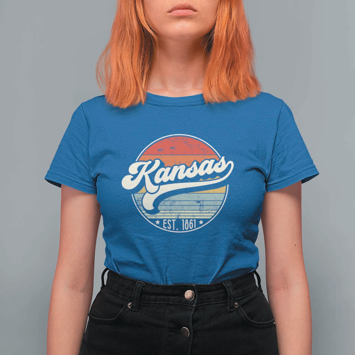 Kansas City Missouri Retro 80s Established 1861 T Shirt For Women