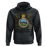 Retro Kansas Flag Vintage KS Souvenir Hoodie