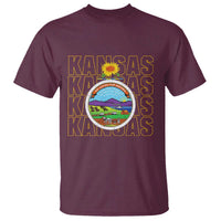 Retro Kansas Flag Vintage KS Souvenir T Shirt