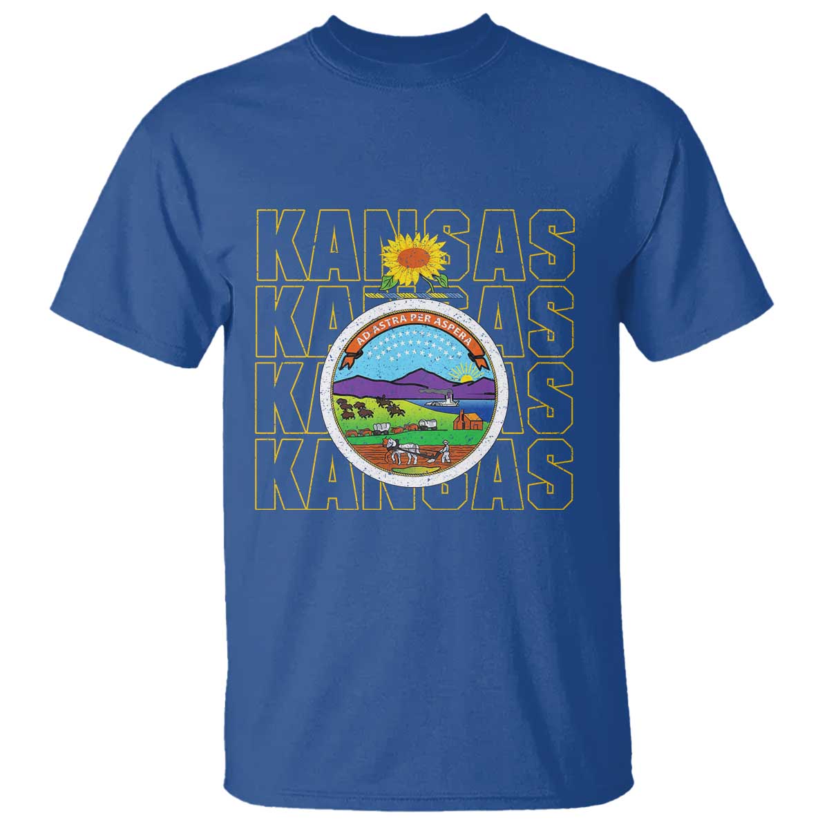 Retro Kansas Flag Vintage KS Souvenir T Shirt