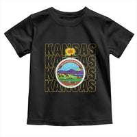 Retro Kansas Flag Vintage KS Souvenir Toddler T Shirt
