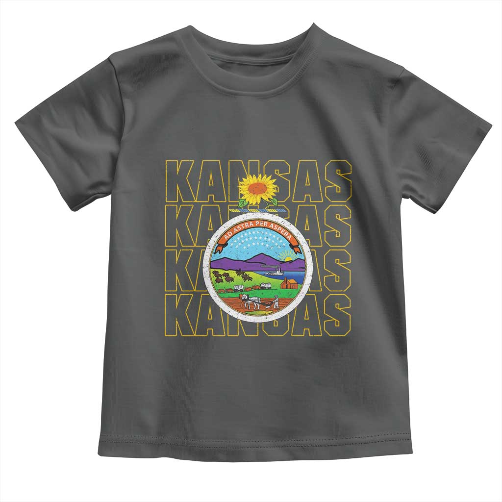 Retro Kansas Flag Vintage KS Souvenir Toddler T Shirt