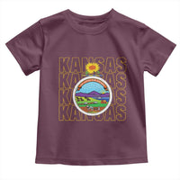 Retro Kansas Flag Vintage KS Souvenir Toddler T Shirt