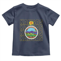 Retro Kansas Flag Vintage KS Souvenir Toddler T Shirt