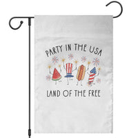 Patriotic Doodle Garden Flag Watermelon Hotdog Firework Cute Fourth of July