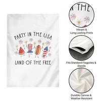 Patriotic Doodle Garden Flag Watermelon Hotdog Firework Cute Fourth of July