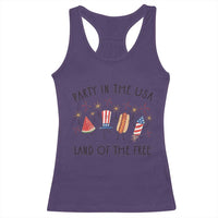 Patriotic Doodle Racerback Tank Top Watermelon Hotdog Firework Cute Fourth of July