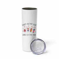 Patriotic Doodle Skinny Tumbler Watermelon Hotdog Firework Cute Fourth of July