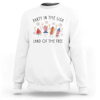 Patriotic Doodle Sweatshirt Watermelon Hotdog Firework Cute Fourth of July