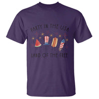 Patriotic Doodle T Shirt Watermelon Hotdog Firework Cute Fourth of July