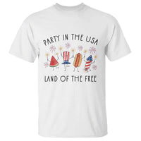 Patriotic Doodle T Shirt Watermelon Hotdog Firework Cute Fourth of July