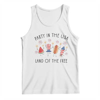 Patriotic Doodle Tank Top Watermelon Hotdog Firework Cute Fourth of July
