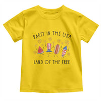 Patriotic Doodle Toddler T Shirt Watermelon Hotdog Firework Cute Fourth of July