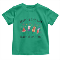 Patriotic Doodle Toddler T Shirt Watermelon Hotdog Firework Cute Fourth of July
