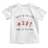 Patriotic Doodle Toddler T Shirt Watermelon Hotdog Firework Cute Fourth of July