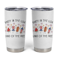 Patriotic Doodle Tumbler Cup Watermelon Hotdog Firework Cute Fourth of July